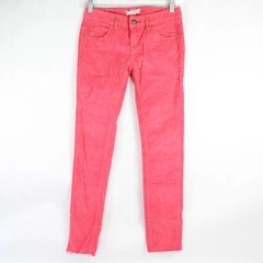 Free People Hot Pink Corduroy Skinny Pants Girl's Size 24 Raw Hems