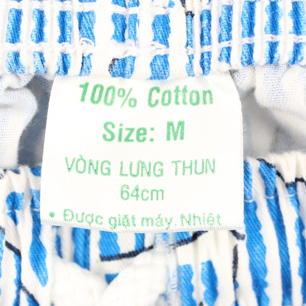 Hometex Blue Striped Anchor Pattern Drawstring Shorts Men's Size Medium