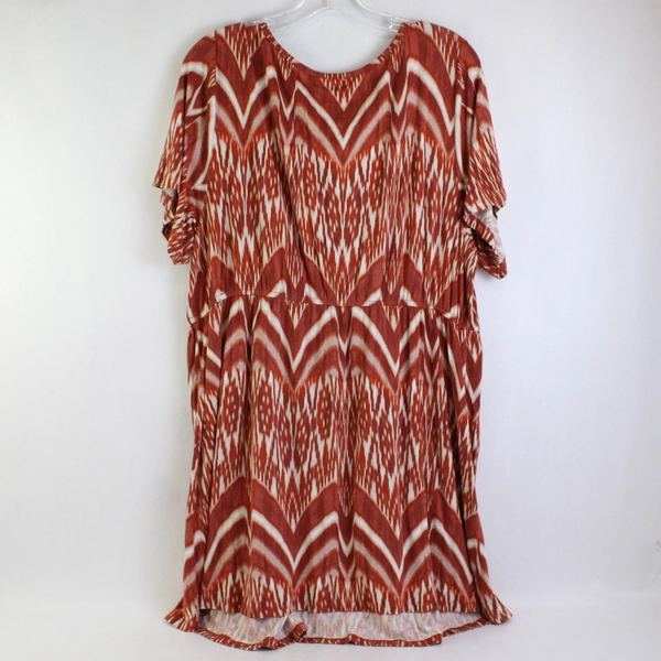 Ana Blouse Red Elastic Stretch Women's Size 2XL