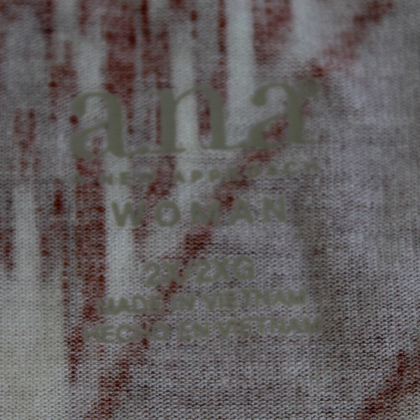 Ana Blouse Red Elastic Stretch Women's Size 2XL