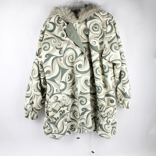 Duffel Sportswear Insulated Coat Parka Women's Medium Hooded Faux Fur