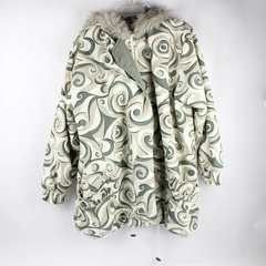 Duffel Sportswear Insulated Coat Parka Women's Medium Hooded Faux Fur