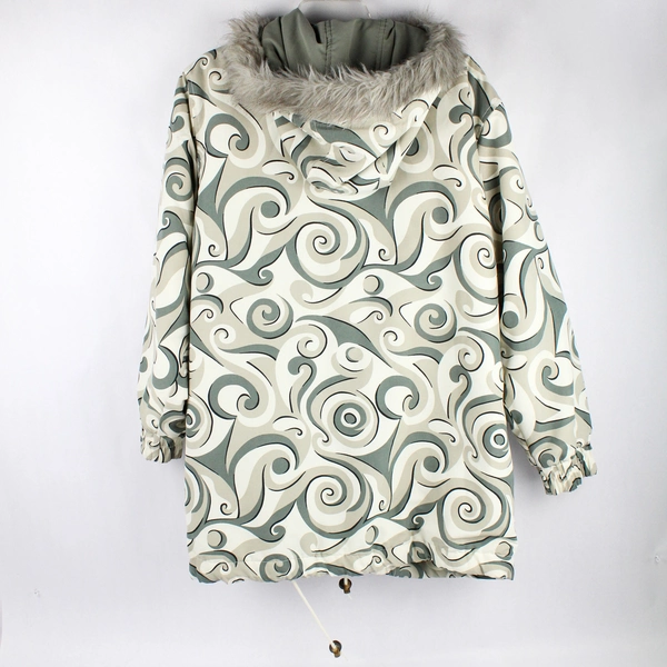 Duffel Sportswear Insulated Coat Parka Women's Medium Hooded Faux Fur