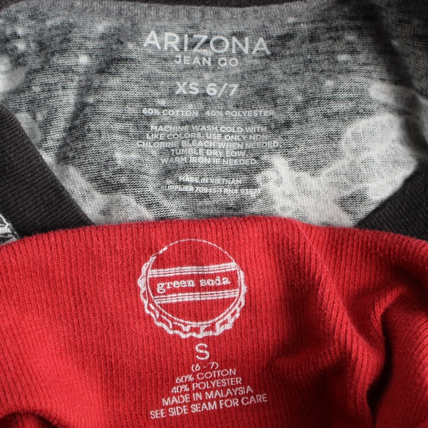 Lot of 2 T-Shirts Boys' Size 6-7 Arizona and Green Soda