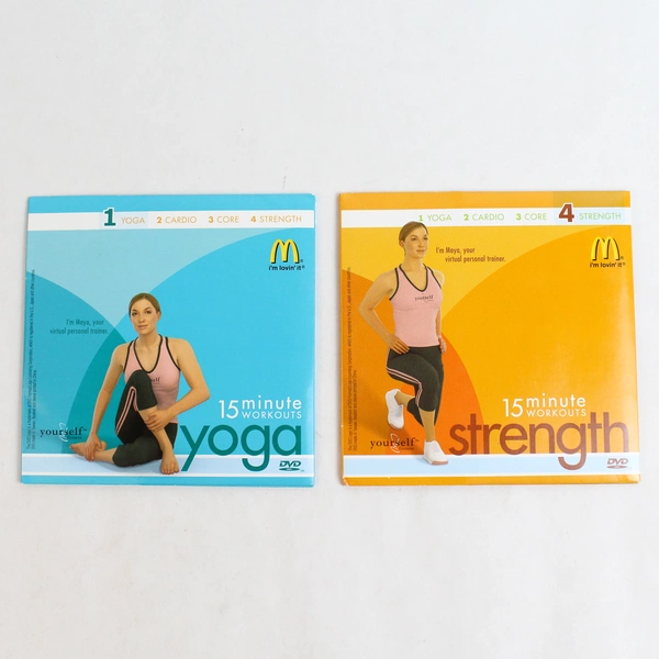 Lot of 2 15 Minute Workouts Yoga Yourself Fitness McDonalds Discs 1 and 4