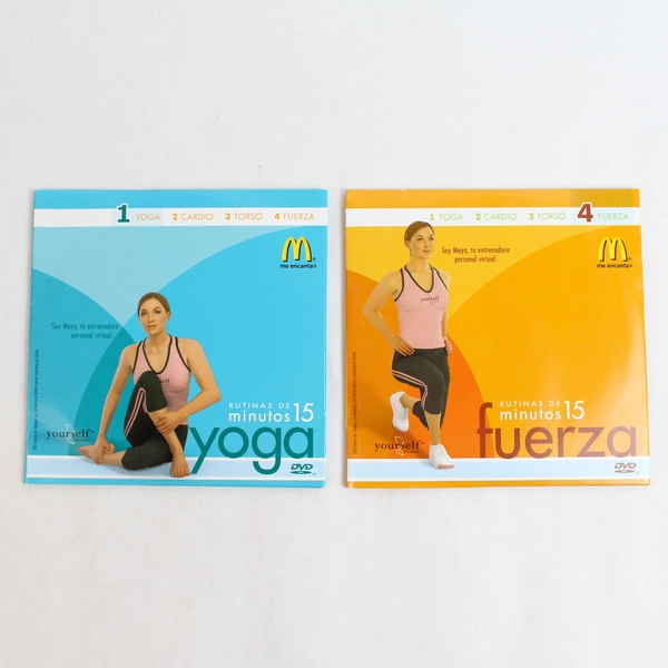 Lot of 2 15 Minute Workouts Yoga Yourself Fitness McDonalds Discs 1 and 4