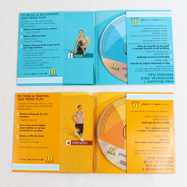 Lot of 2 15 Minute Workouts Yoga Yourself Fitness McDonalds Discs 1 and 4