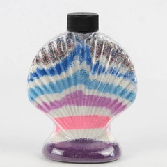 Sand Art In A Sea Shell Shaped Bottle 