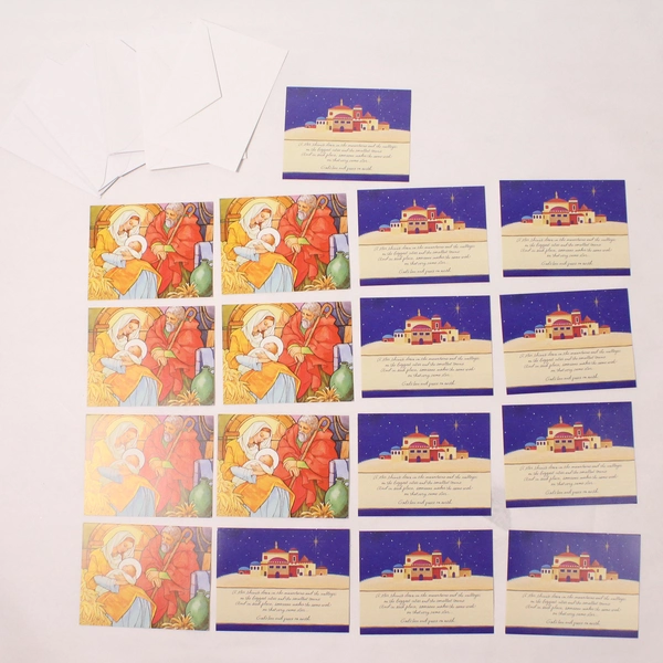 Lot of 17 Laurel Religious Christmas Cards With Envelopes