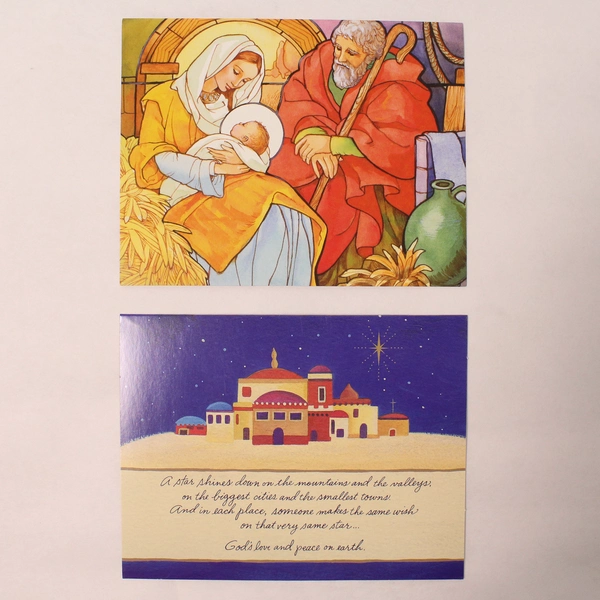 Lot of 17 Laurel Religious Christmas Cards With Envelopes