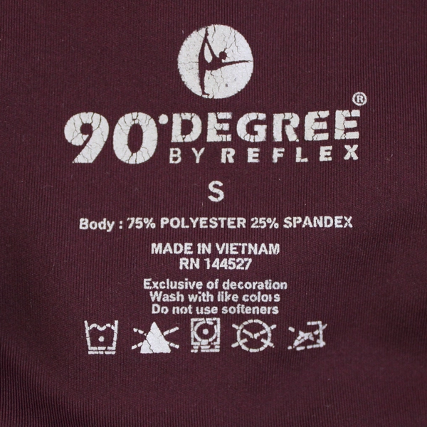 90 Degree by Reflex Plum Purple Capri Leggings Women's Size Small