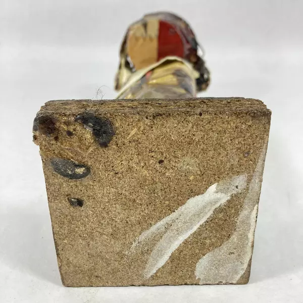 Vintage Mexican Paper Mache Figurine Woman with Chili Basket Folk Art