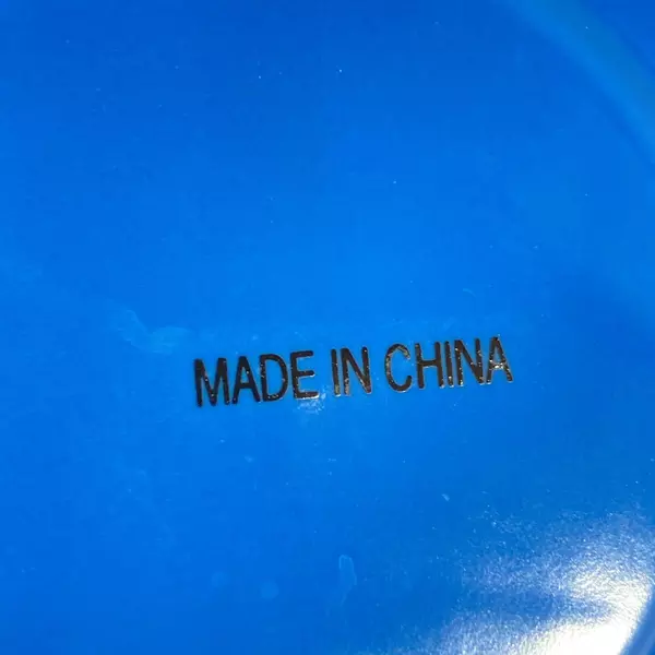 Vintage Blue Porcelain Coffee Cup & Saucer Set Made in China Good Condition