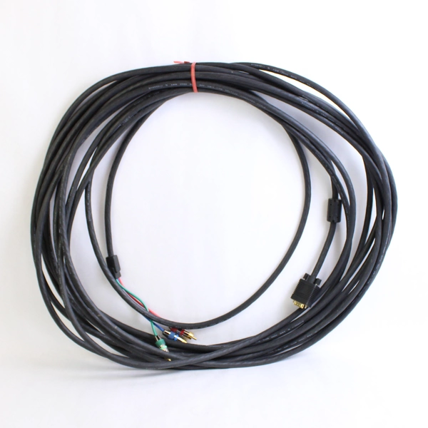50ft RCA to VGA Cable Black Video Audio Adapter Connector Cord