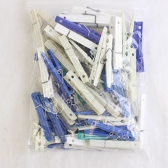 Lot of 50 Multi-Colored Plastic Laundry Clothes Pins Hanging Clips or Craft Use