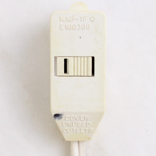 15 Ft 2-Prong Extension Cord Power Cable Outlet Saver White