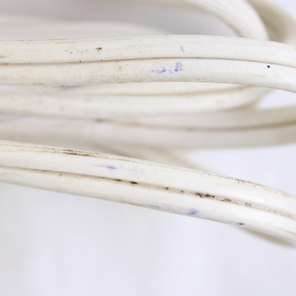 15 Ft 2-Prong Extension Cord Power Cable Outlet Saver White