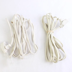 Lot of 2 Two Peg Extension Cords 15 Foot Power Cord Electrical Supplies