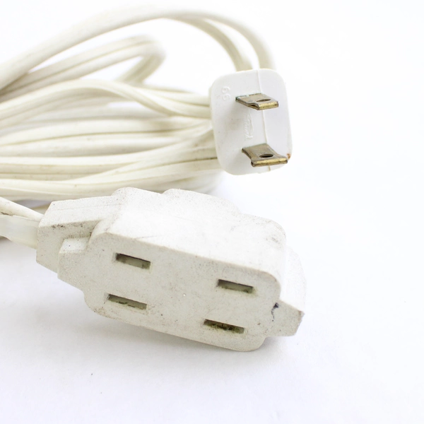 Lot of 2 Two Peg Extension Cords 15 Foot Power Cord Electrical Supplies