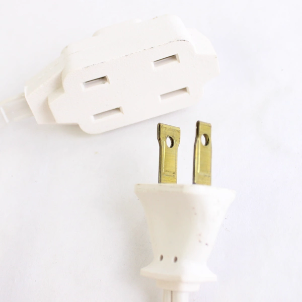 Lot of 2 Two Peg Extension Cords 15 Foot Power Cord Electrical Supplies