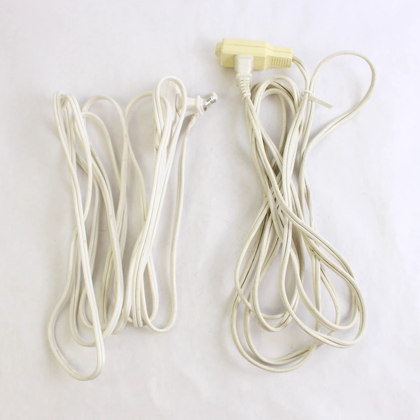Lot of 2 Two-Prong 12ft Extension Cords Electrical Power Cord Home Improvement