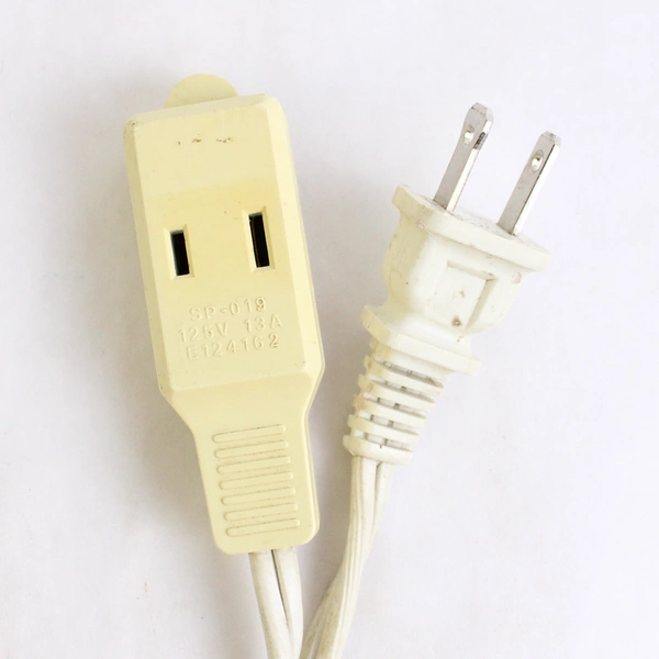 Lot of 2 Two-Prong 12ft Extension Cords Electrical Power Cord Home Improvement