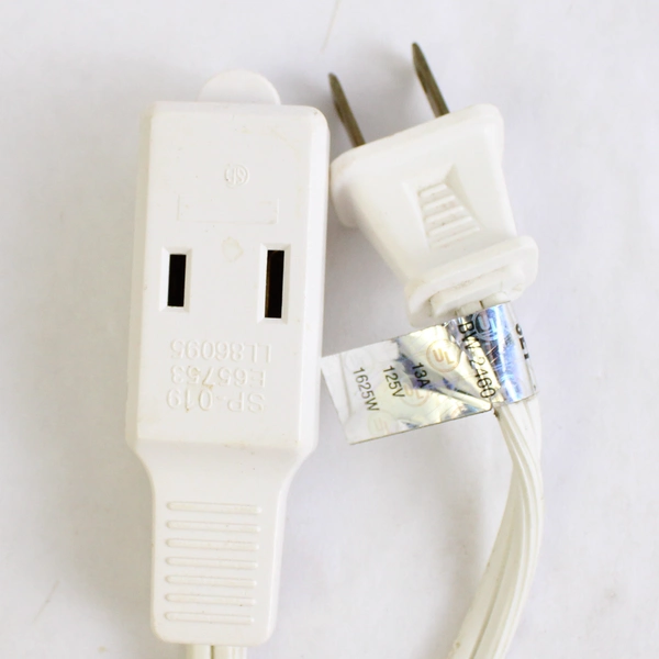 Lot of 2 Two-Prong 12ft Extension Cords Electrical Power Cord Home Improvement