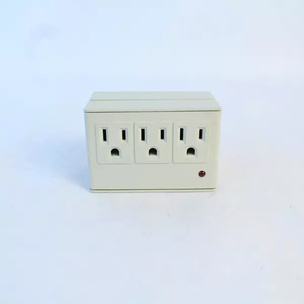 Lot of 2, Three Outlet Wall Tap Indoor Grounded AC Power Extender Adapter Plug