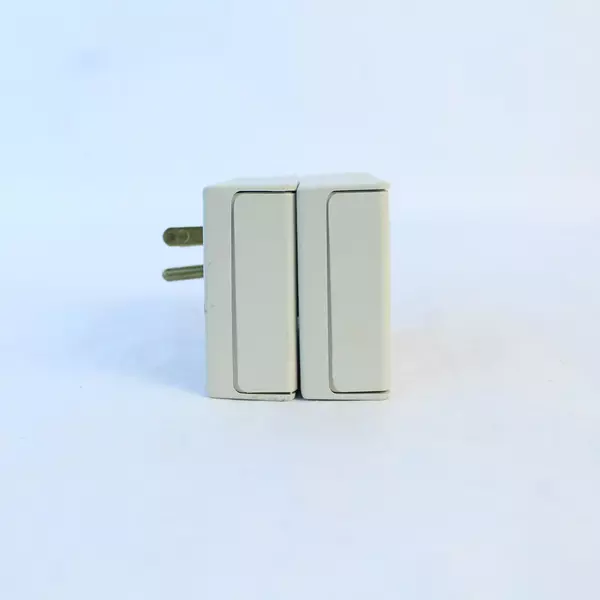 Lot of 2, Three Outlet Wall Tap Indoor Grounded AC Power Extender Adapter Plug