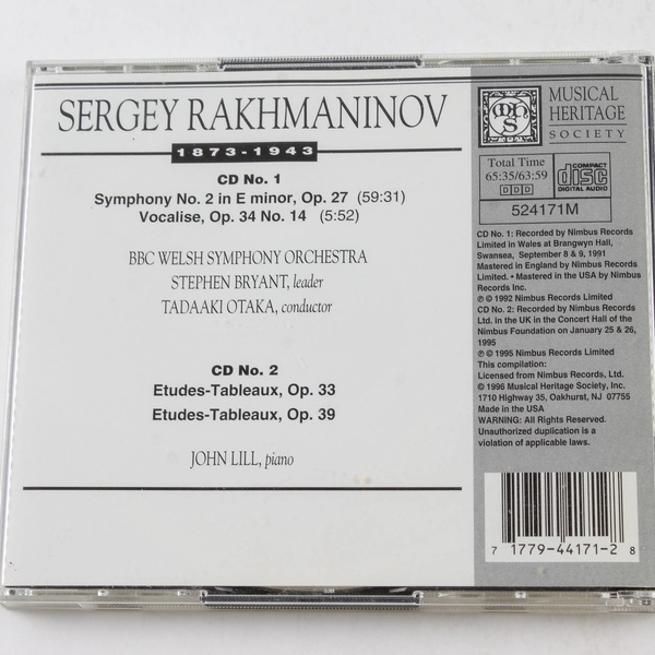Rakhmaninov Symphony No. 2 & Vocalise CD 1996 BBC Welsh Orchestra Good