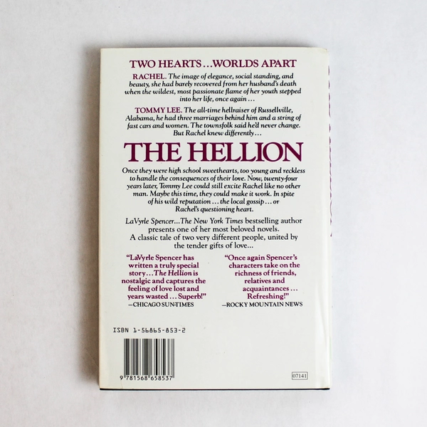The Hellion by LaVyrle Spencer 1984 Jove Hardcover Book Dust Jacket