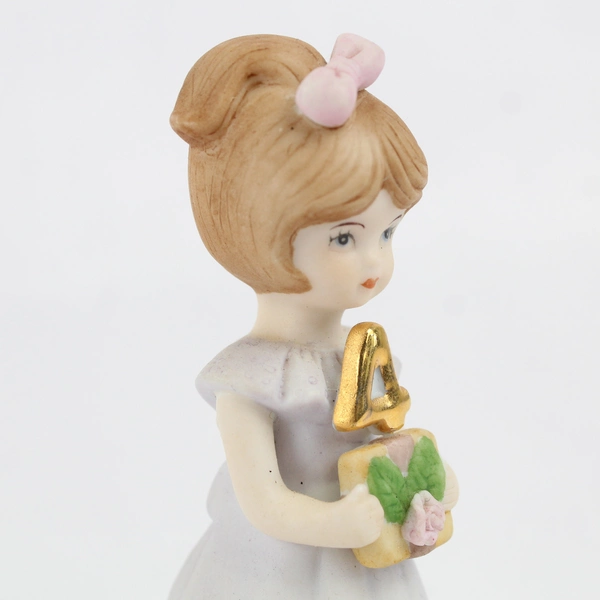 Vintage 1982 Enesco Growing Up Girls Figurine Age 4 Collectible Sculpture
