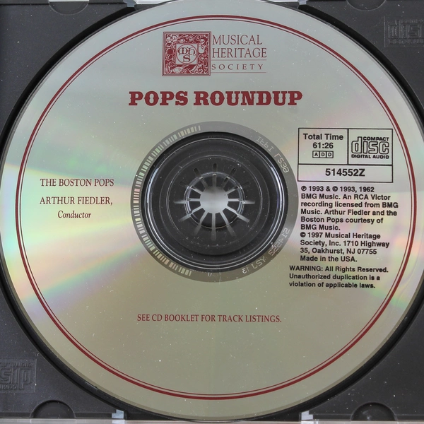 Pops Roundup CD by Arthur Fiedler & Boston Pops Orchestra 1997 - Good Condition
