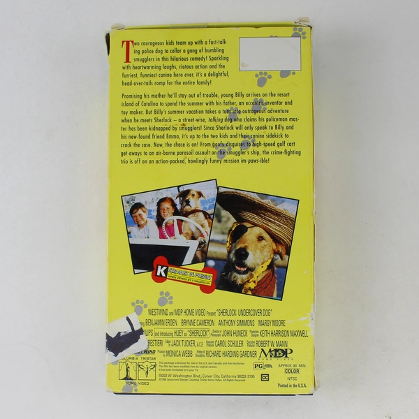 Sherlock Undercover Dog 1994 VHS Tape Columbia Tristar