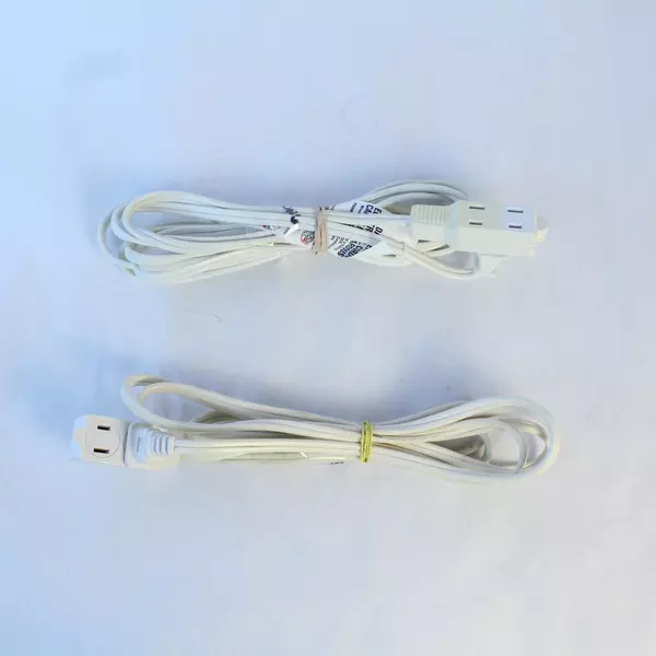Lot of 2 Two-Prong 9ft Extension Cords Electrical Power Cords Home Use