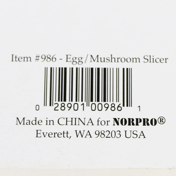 Norpro White Plastic Egg & Mushroom Slicer with Wires Model 986 NIP