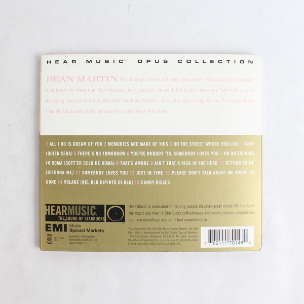 Amore Album by Dean Martin EMI Music 2006 EMI Hearmusic The Sound of Starbucks