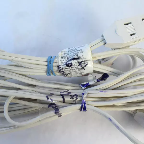 Lot of 2, Two Prong Extension Cords 12ft & 6ft Power Cables