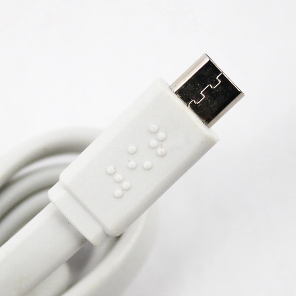 3 Foot Micro USB Charging Cable for Phones Electronics Braille Imprint on Plug