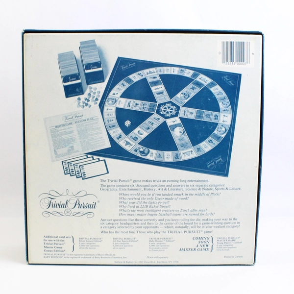 Vintage Trivial Pursuit Master Game Genus Edition Board Game Used 1981