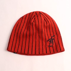C&H West Merchandising Fearless Red W/ Stripes Black Yankee Beanie Embroidered