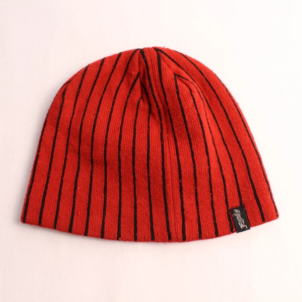 C&H West Merchandising Fearless Red W/ Stripes Black Yankee Beanie Embroidered