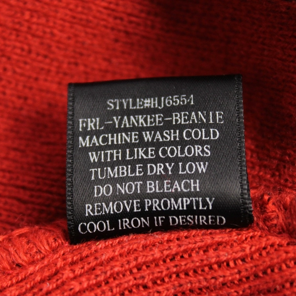 C&H West Merchandising Fearless Red W/ Stripes Black Yankee Beanie Embroidered