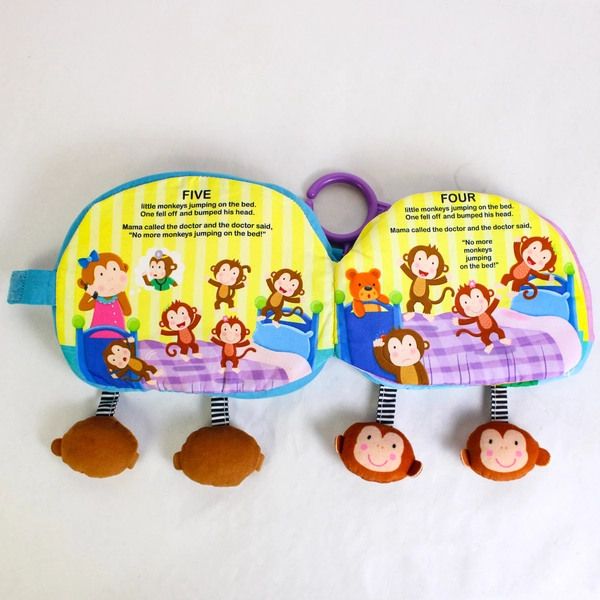 Five Little Monkeys Jumping on the Bed Soft Plush Baby Picture Book