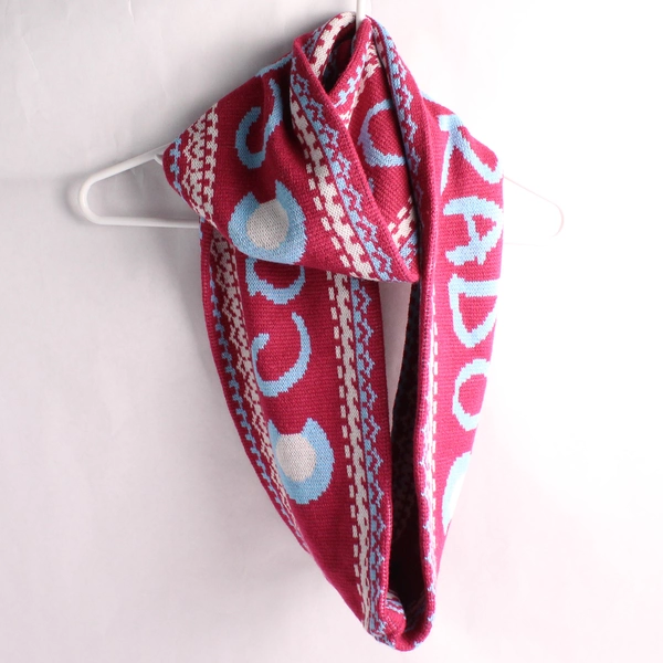 Robin Ruth Winter Infinity Scarf Circular Colorado Pink White Blue 100% Acrylic