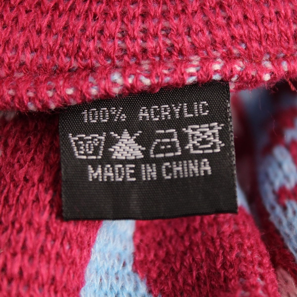 Robin Ruth Winter Infinity Scarf Circular Colorado Pink White Blue 100% Acrylic