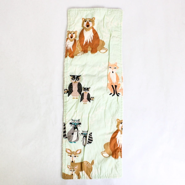 Baby Headband and Washcloth Bath Set Hygiene Hair Deer and Racoon Pattern