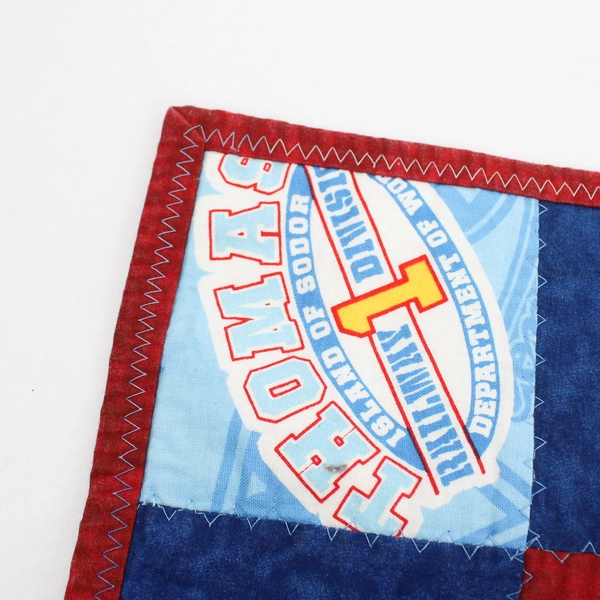 Handmade Thomas The Tank Engine Blanket Quilt 35"x35" Vintage Kids Comforter