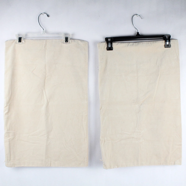 Set of 2 Cream Velvet Pillowcase Zipper Sanela IKEA 23"x16" 