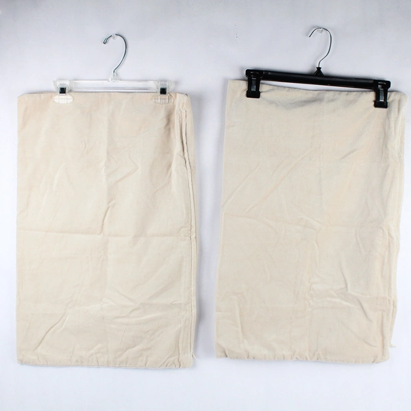 Set of 2 Cream Velvet Pillowcase Zipper Sanela IKEA 23"x16" 